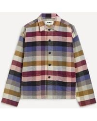 YMC - Pj Check Overshirt - Lyst