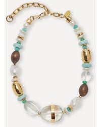 Lizzie Fortunato - Plated Kona Collar Bead Necklace - Lyst