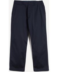 Nanamica Wide Chino Trousers - Blue