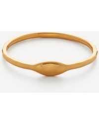 Monica Vinader - 18ct Gold Plated Vermeil Silver Siren Muse Mini Band Ring - Lyst