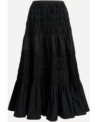 Molly Goddard - Women's Lauren Taffeta Shirred Maxi-skirt 10 - Lyst