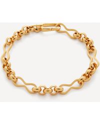 Monica Vinader - 18ct Gold Plated Vermeil Silver Heritage Link Chain Bracelet - Lyst