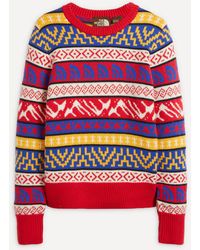 red fair isle sweater