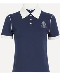 Sporty & Rich - Crown 70S Embroidered Pique Polo Shirt - Lyst