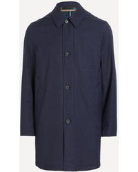 Paul Smith - Plaid Mac Coat With Gilet - Lyst