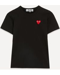 COMME DES GARÇONS PLAY - Women's Black Heart Applique T-shirt - Lyst