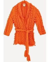 FARM Rio - Women's Orange Braided Knit Cardigan - Lyst