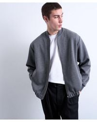 TOPMAN - Smart Knitted Bomber Jacket - Lyst