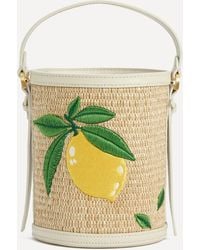 Liberty - Women's Raffia Lemon Mini Bucket Bag One Size - Lyst