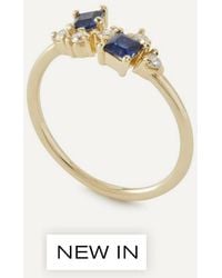Liberty - 9Ct Dafne Diamond And Sapphire Ring - Lyst