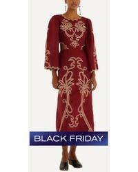 FARM Rio - Artisanal Cut-Out Embroidered Maxi Dress - Lyst