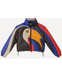 FARM Rio - Amanda Stripes Toucan Reversible Puffer Jacket - Lyst