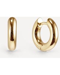 Otiumberg - 14ct Gold Plated Vermeil Silver Small Chunky Hoop Earrings One Size - Lyst