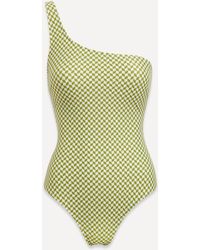 Peony - Women's Verde One Shoulder Swimsuit Xs - Lyst