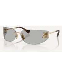 Miu Miu - Rimless Rectangle Sunglasses - Lyst