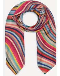 Paul Smith - Women's Multicolour Swirl Square Silk Scarf One Size - Lyst