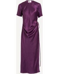 Acne Studios - Women's Short Sleeve Satin Wrap-dress 10 - Lyst