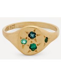 Seb Brown - 9Ct Neapolitan Multi-Stone Signet Ring - Lyst
