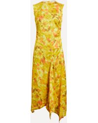 Acne Studios - Women's Yellow Printed Sleeveless Dress 8 - Lyst