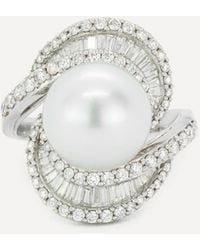 Kojis - 18Ct South Sea Pearl And Mix Cut Diamond Ring - Lyst