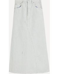 Maison Margiela - Women's White Painted Denim Maxi-skirt 6 - Lyst