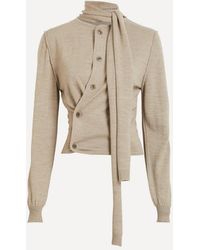 Lemaire - Twisted Cardigan With Scarf - Lyst
