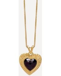 Rachel Jackson - 22Ct-Plated Electric Love Garnet Heart Pendant Necklace - Lyst