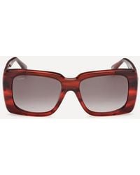 Max Mara - Glimpse Rectangle Havana Sunglasses - Lyst
