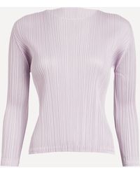 Pleats Please Issey Miyake - Women's Monthly Colours December Pleated Round Neck Top 5 - Lyst