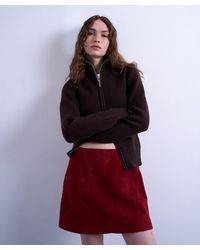 TOPSHOP - Co-Ord Suede Mini Pelmet Skirt - Lyst