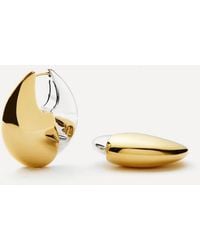 Missoma - Mixed Metal Sculptural Pebble Large Hoop Earrings - Lyst