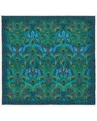 Liberty - Peacock Manor Silk Pocket Square - Lyst