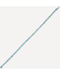 Kojis 18ct White Gold Aquamarine And Diamond Bracelet - Metallic