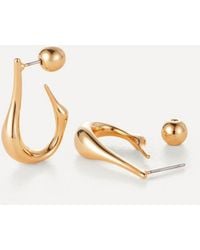 Jenny Bird - 14Ct-Plated Small Colette Hoop Earrings - Lyst