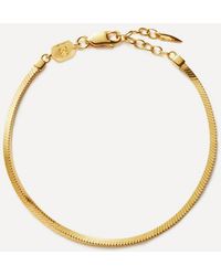 Missoma - X Lucy Williams 18Ct-Plated Vermeil Square Snake Chain Bracelet - Lyst