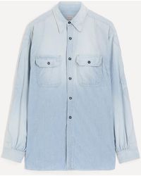 Kapital - Chambray Bone Patch Ventilator Denim Shirt - Lyst