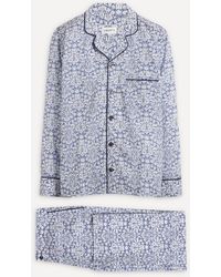 Liberty Mortimer Tana Lawn' Cotton Pyjama Set - Blue