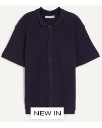 YMC - Mitchum Knit Short-Sleeve Shirt - Lyst