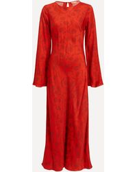 Kitri - Women's Keira Red Tulip Print Maxi-dress 6 - Lyst