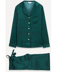 Liberty - Nouveau Ianthe Silk Satin Pyjama Set - Lyst