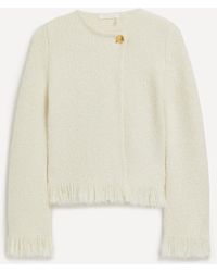 Chloé - Women's Silk And Cashmere Boucle Knit Jacket - Lyst