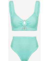 Hunza G - Nadine Bikini With Pearly Hoops - Lyst
