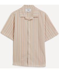 Wax London - Mens Didcot Short-sleeve Multi Pastel Stripe Shirt - Lyst