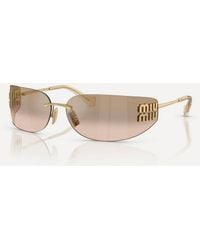 Miu Miu - Rimless Rectangle Sunglasses - Lyst