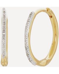 Monica Vinader - 18ct Gold Plated Vermeil Silver Riva Wave Hoop Earrings - Lyst