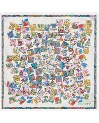 Liberty - Retold Patchwork 45X45 Silk Scarf - Lyst