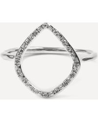 Monica Vinader Riva Diamond Hoop Ring - Metallic