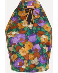 Kitri - Women's Catriona Iris Impressionist Floral Top 10 - Lyst
