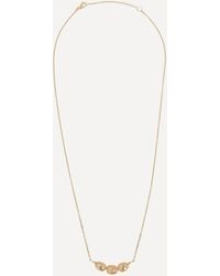 Brooke Gregson - 18ct Gold Orbit Triple Morganite And Diamond Pendant Necklace - Lyst