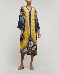 Etro Oversized Printed Silk Crêpe De Chine Kaftan - Multicolour
